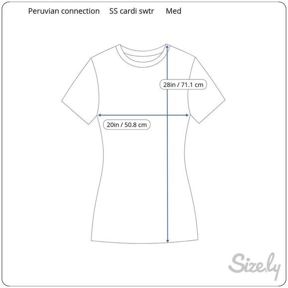 Peruvian Connection Red Aztec Open Cardigan Sweater Pima Cotton Peru Size M - Picture 3 of 6